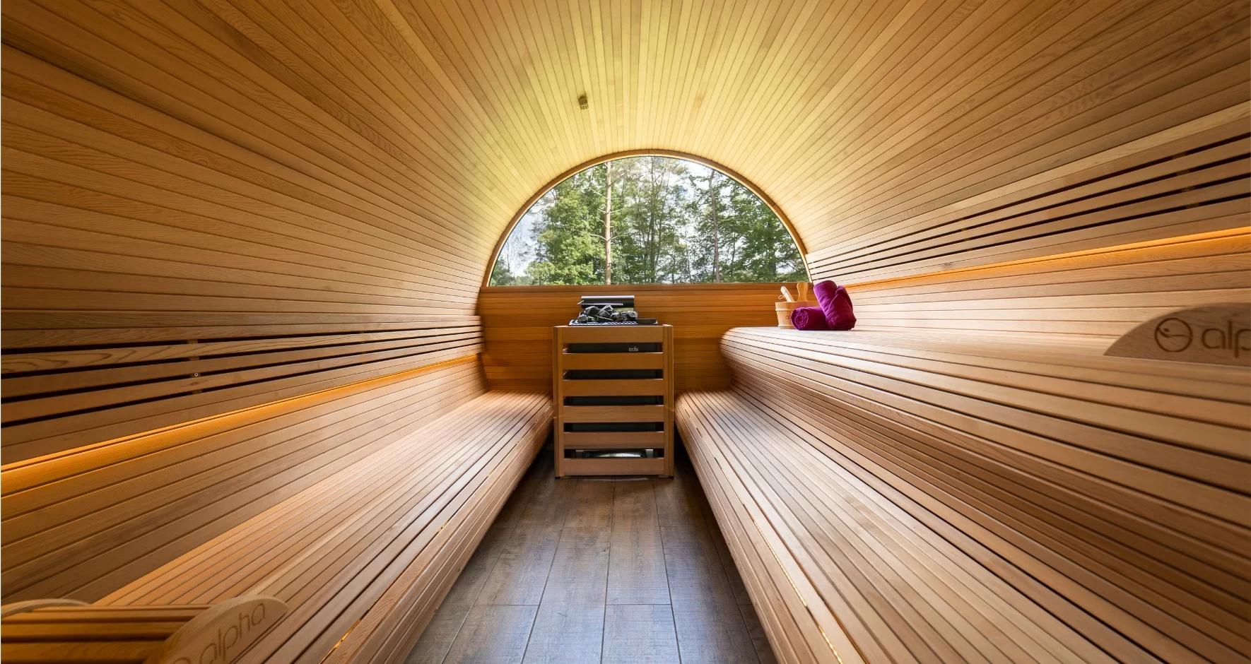 cabine de sauna finlandais haut de gamme design