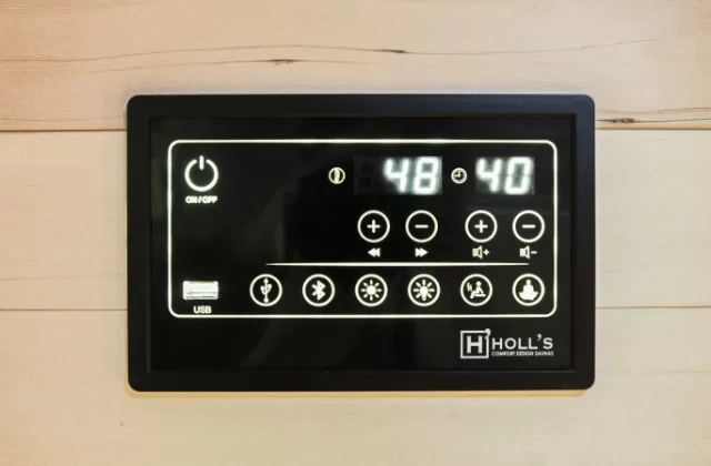 panneau contrôle sauna infrarouge Holl's